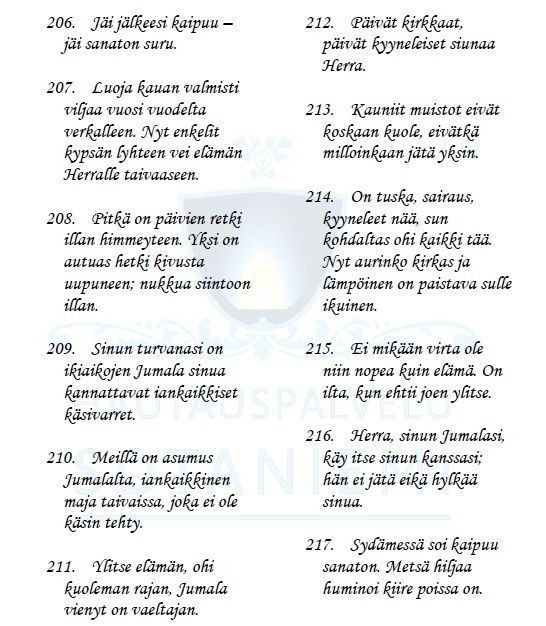 Värssyt 206 - 217