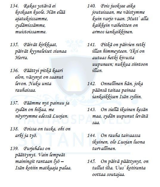 Värssyt 134 - 145