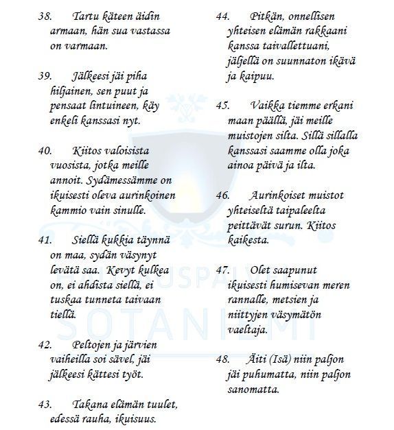 Värssyt 38 - 48