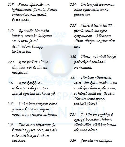 Värssyt 218 - 229