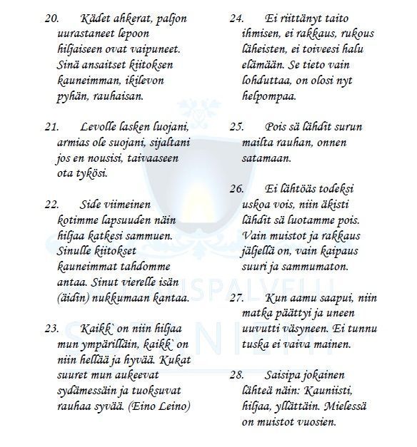 Värssyt 20 - 28