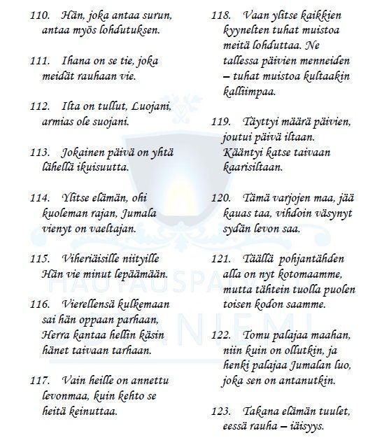 Värssyt 110 - 123
