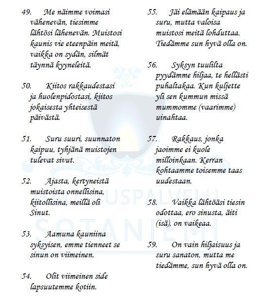 Värssyt 49 - 59