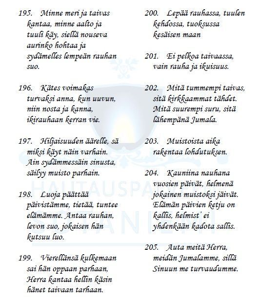 Värssyt 195 - 205