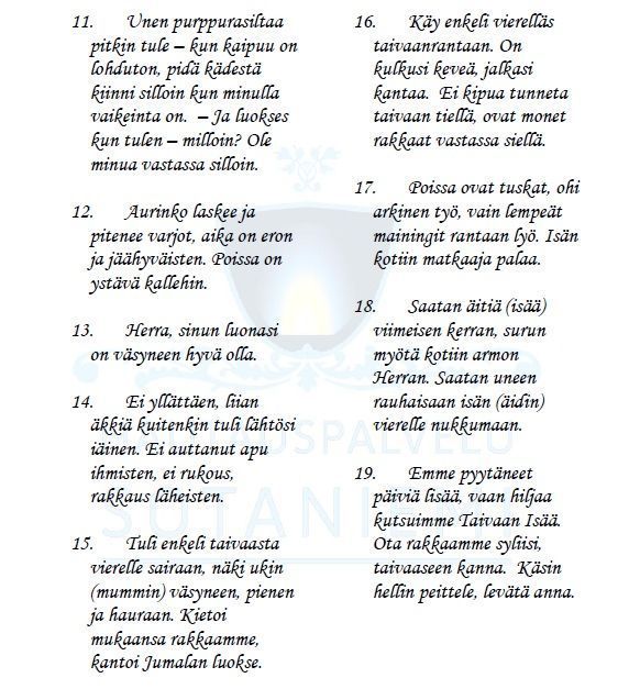 Värssyt 11 - 19