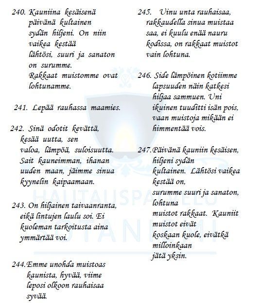 Värssyt 240 - 247